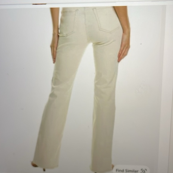 NWT CURRENT ELLIOTT high rise Flare Cream Jeans size 27 - Picture 3 of 10